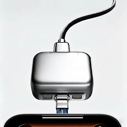 Smart Charger 140W auto-disconnect USB-C adapter on white background