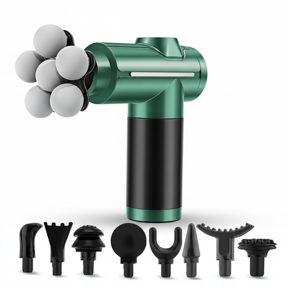 Metallic Green Deep Tissue Massager — White Background